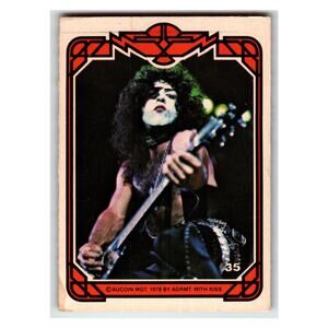 KISS Paul Stanley 1978 AUCOIN MGT Music Card #35 Vintage
